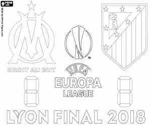 Finale UEFA Europa League 2017-2018 kleurplaat