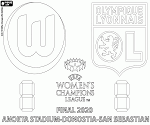 Finale Wolfsburg vs Olympique Lyon kleurplaat