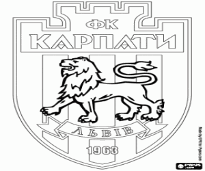 FK Karpaty Lviv badge kleurplaat
