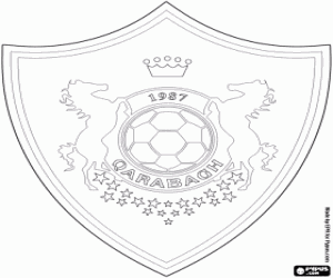 FK Qarabag schild kleurplaat