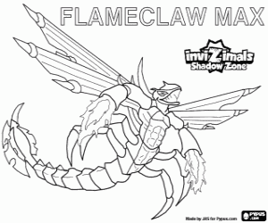Flameclaw Max, Invizimals Shadow Zone kleurplaat