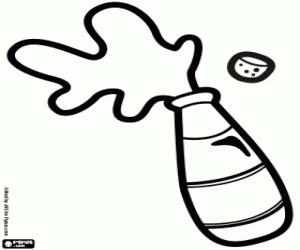 Fles champagne kleurplaat