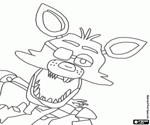 Foxy, Five Nights at Freddy's kleurplaat