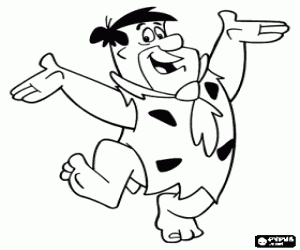Fred Flintstone, de protagonist kleurplaat