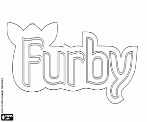 Furby logo kleurplaat