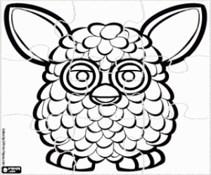 Furby puzzel kleurplaat