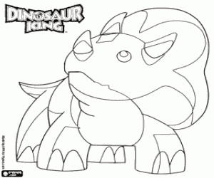 Gabu, Dinosaur King triceratops kleurplaat