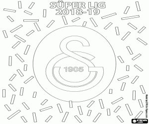 Galatasaray, kampioen 2018-2019 kleurplaat