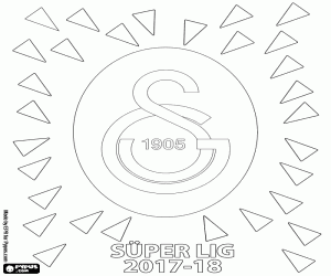 Galatasaray, Süper Lig 2017-2018 kleurplaat