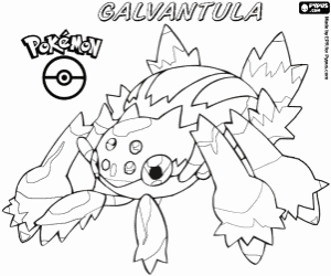 Galvantula, een spin Pokemon kleurplaat