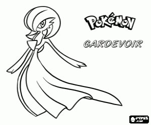Gardevoir, een Pokémon kleurplaat