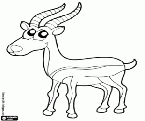 Gazelle kleurplaat