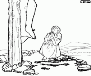 Het gebed van Maria Magdalena kleurplaat