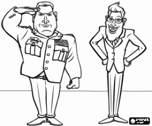 Generaal Monger en de Voorzitter kleurplaat