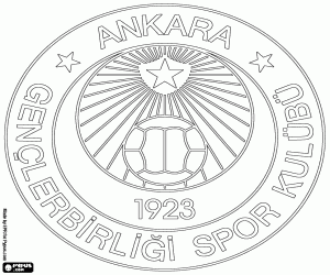 Gençlerbirliği SK badge kleurplaat