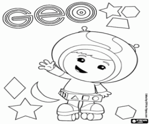 Geo Umizoomi en geometrische vormen kleurplaat