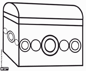 Geschenk van Melchior, een klein doosje met goud kleurplaat