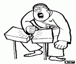 Gesloten punch in karate kleurplaat