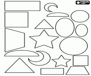 Gevarieerd geometrische vormen kleurplaat