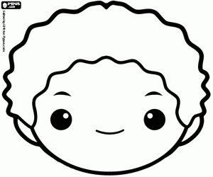 Gezicht van de God Ares, een masker kleurplaat