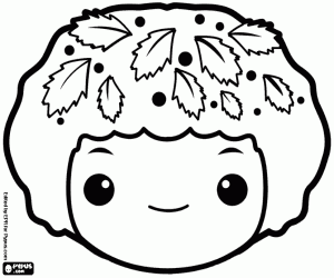 Het gezicht van de God van wijn kleurplaat