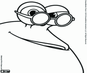 Het gezicht van de slak White Shadow kleurplaat