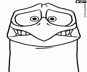 Het gezicht van Junior in een probleem kleurplaat