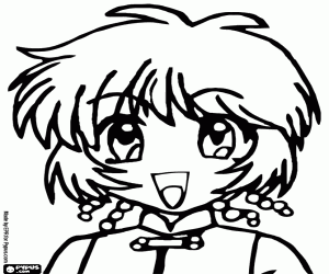 Het gezicht van Kikki Benjamin kleurplaat