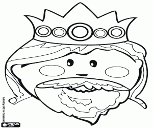 Het gezicht van koning Melchior kleurplaat