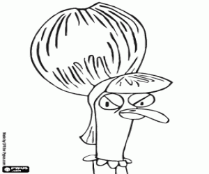 Gezicht van Moeder gans kleurplaat