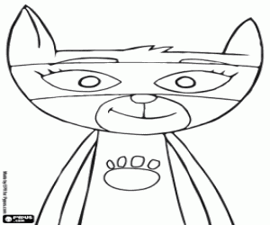 Het gezicht van Sheeba, een Cyperse kat kleurplaat