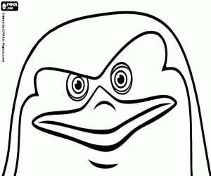 Het gezicht van Skipper kleurplaat