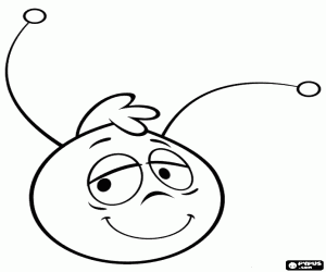 Het gezicht van Willy kleurplaat