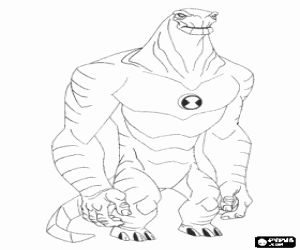 Gigantosaurus, Ben 10 alien kleurplaat