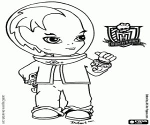 Gil Webber, karakter Monster High kleurplaat