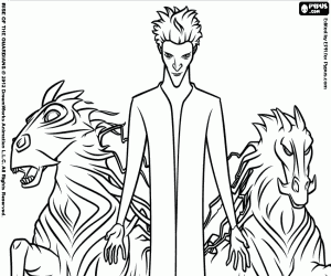 Git en de paarden, detail kleurplaat