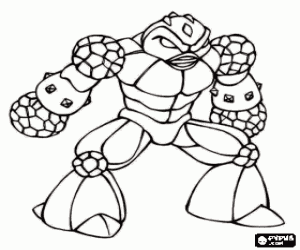 Gooit Rocks, een Gormiti kleurplaat