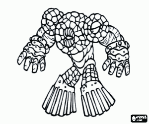 Een Gormiti, Furia lavica kleurplaat