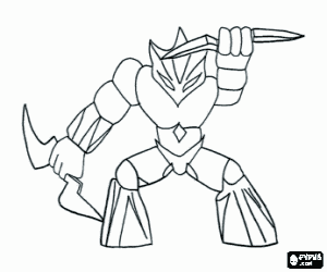 Een Gormiti, L'electricante kleurplaat