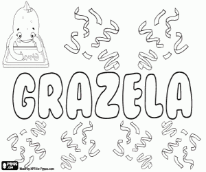 Grazela, variant van Grace kleurplaat