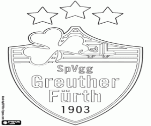 Greuther Fürth embleem kleurplaat