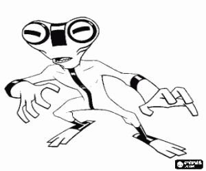 Grijze Massa, een alien van Ben 10 kleurplaat