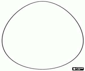 Groot paasei te versieren kleurplaat