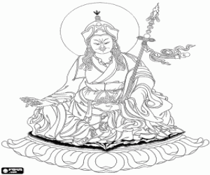 Guru Rinpoche, Padmasambhava Boeddha kleurplaat