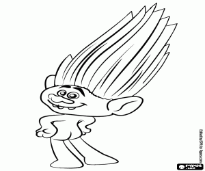 Guy Diamond, de zilveren trol kleurplaat