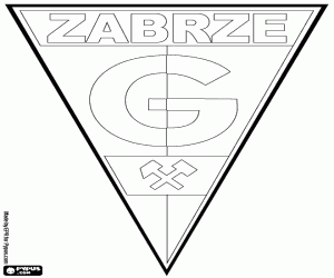 Górnik Zabrze badge kleurplaat