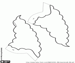 Het haar van de clown Krusty kleurplaat