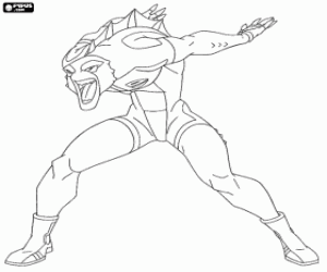 Een hagedis, galactische voetballer kleurplaat