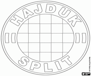 Hajduk Split embleem kleurplaat
