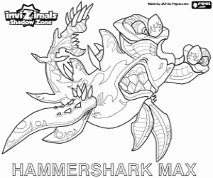 Hammershark Max, Invizimals Shadow Zone kleurplaat